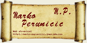 Marko Peruničić vizit kartica